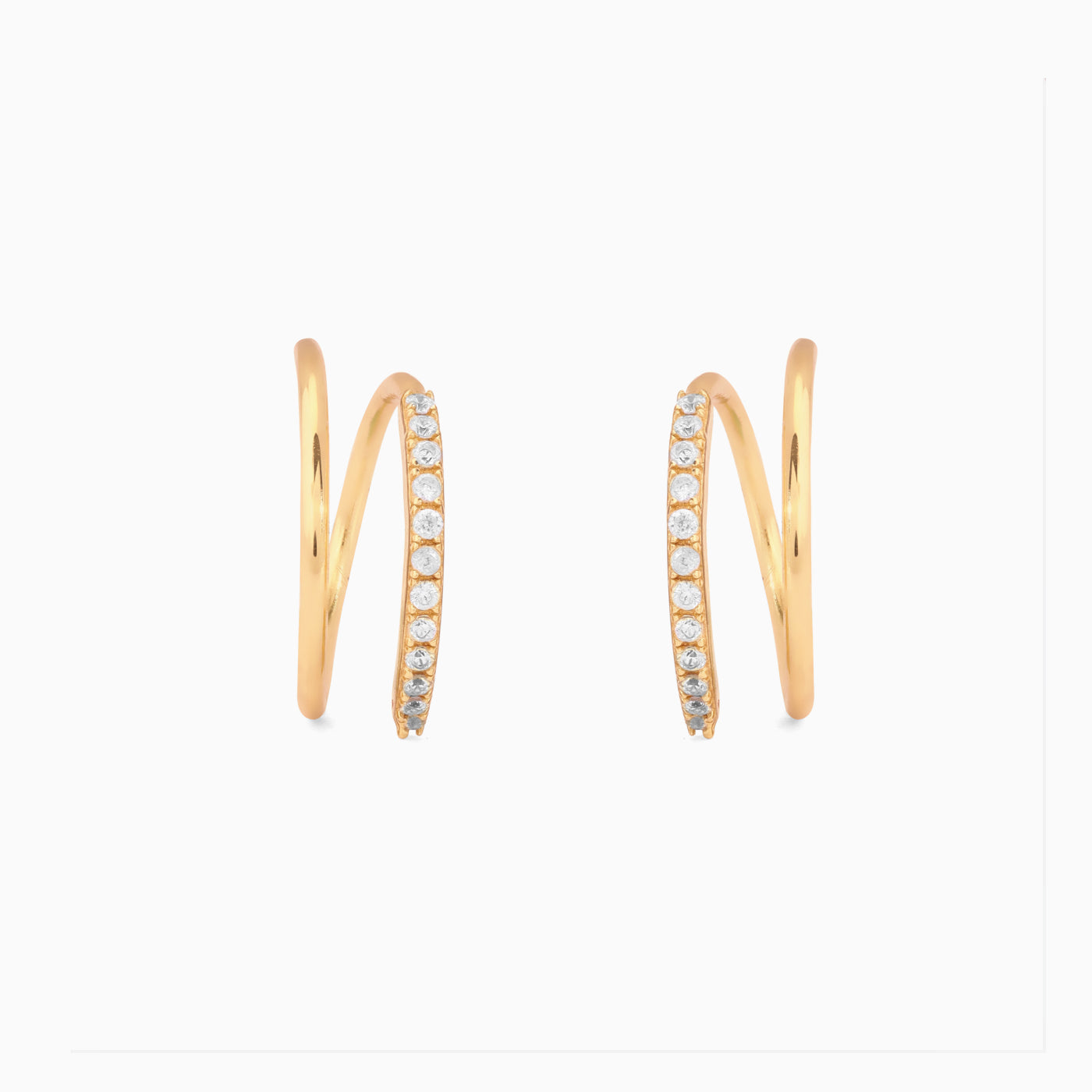 Twist Double Hoops - Mia