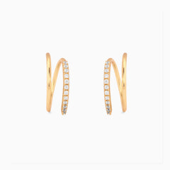 Twist Double Hoops - Mia