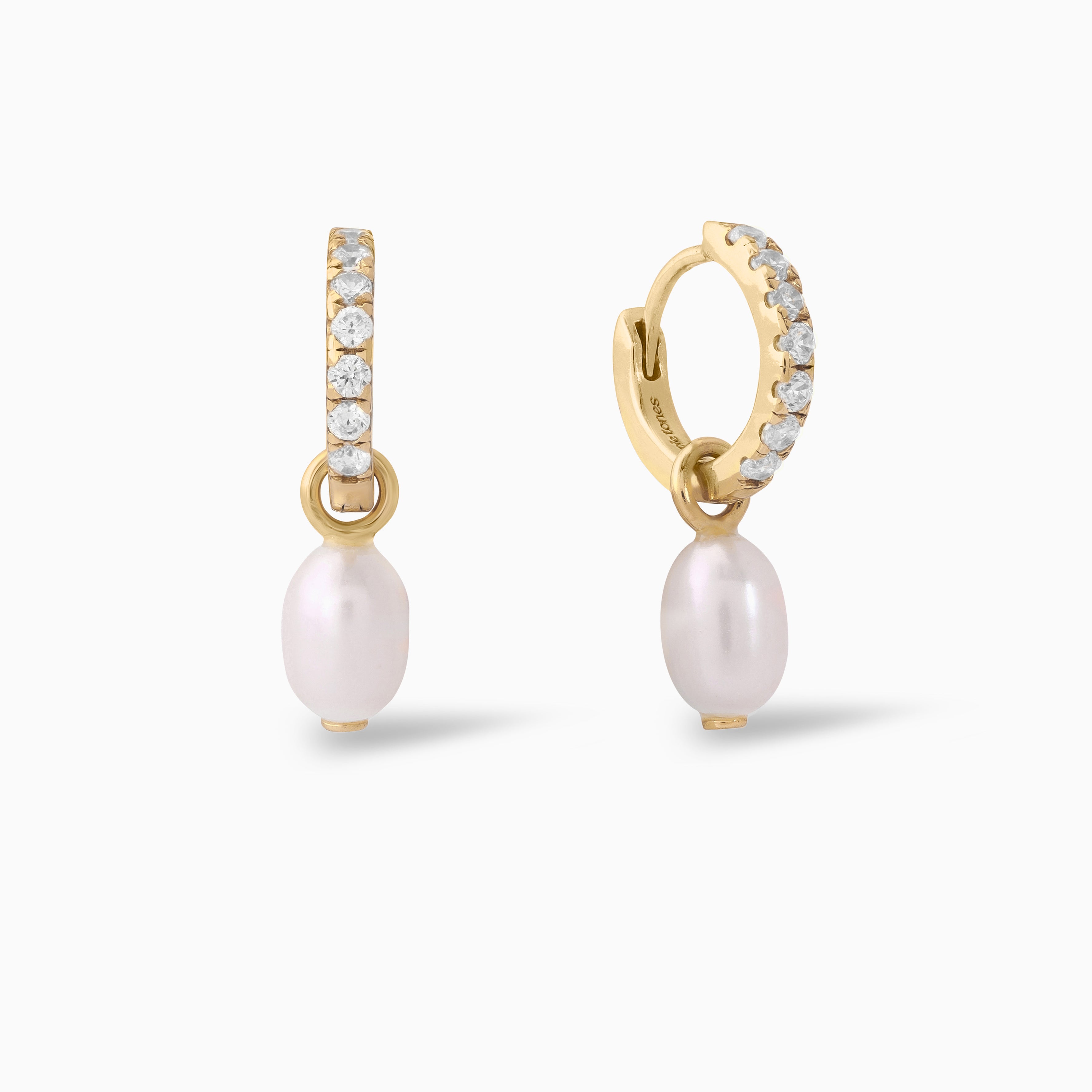 #charms_Pave Hoops + Pearl