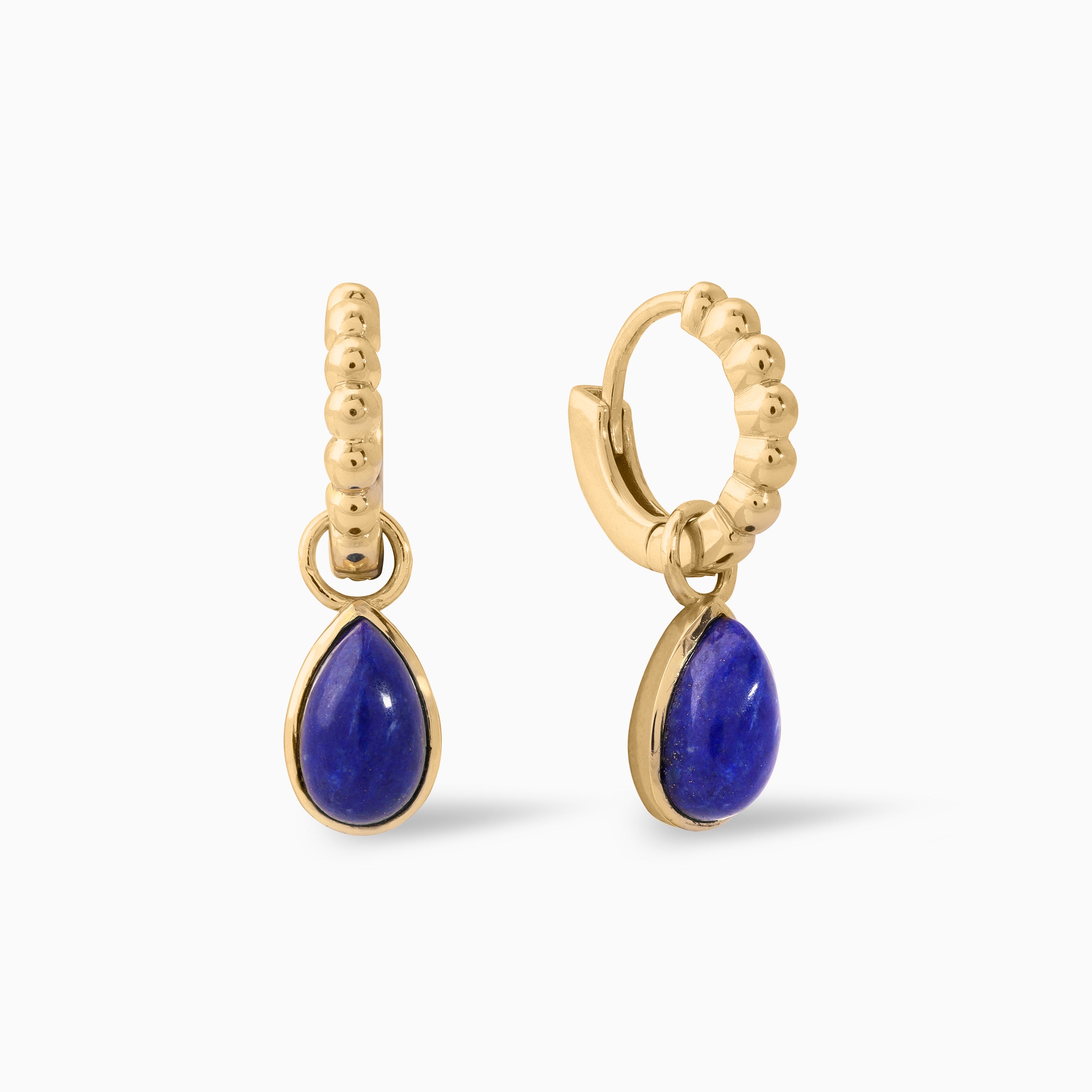 #charms_Beaded Hoops + Lapis Lazuli