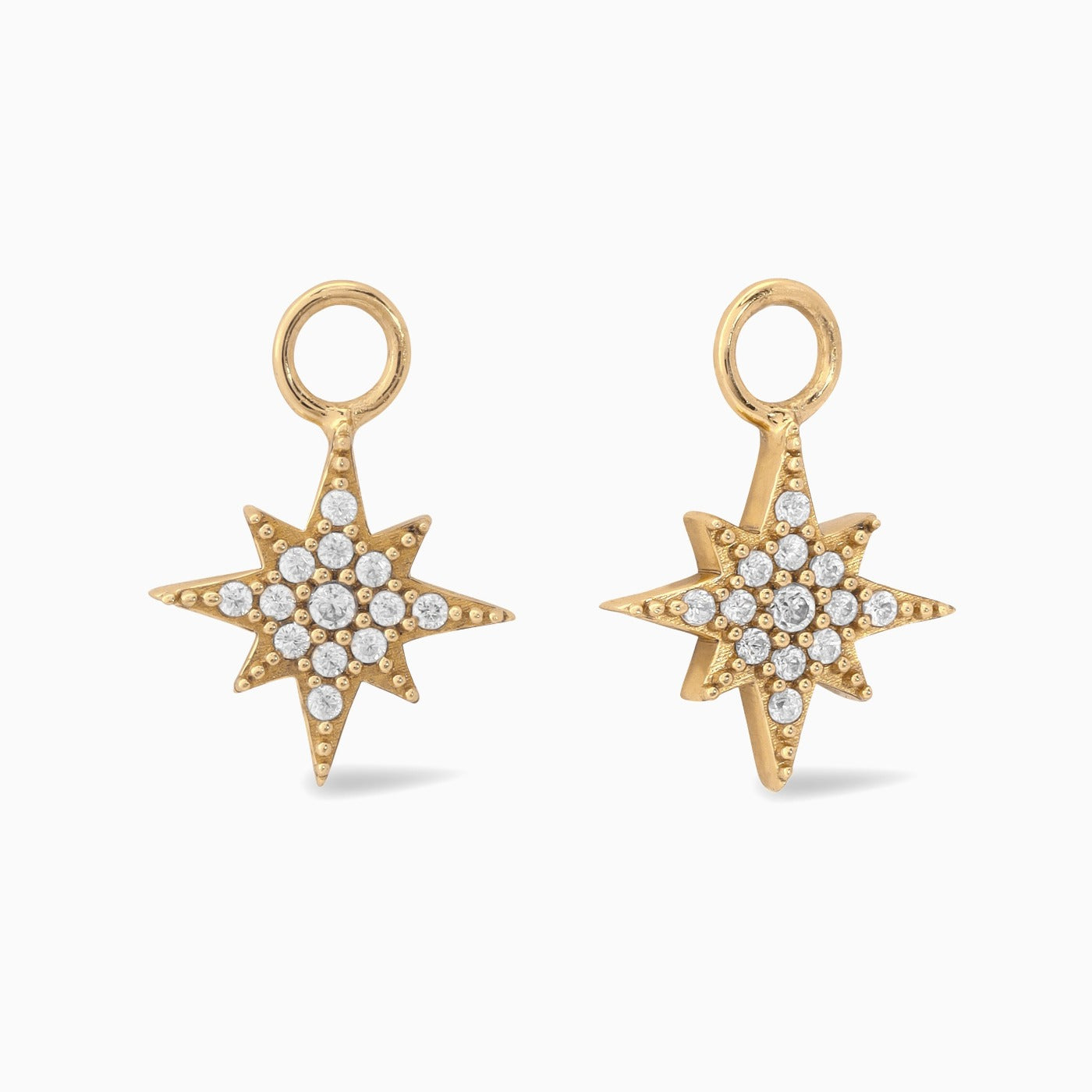 #charms_Classic Hoops + Star