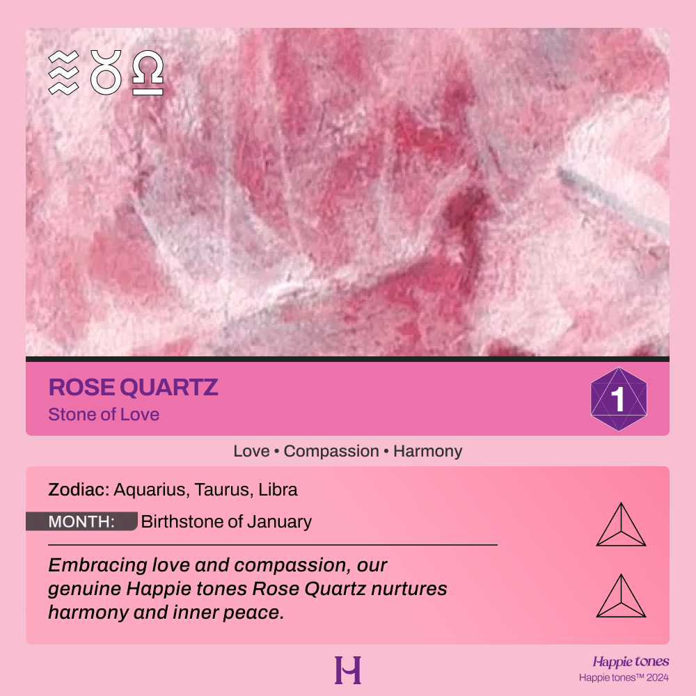 Raw Rose Quartz Ring Luna - January Birthstone