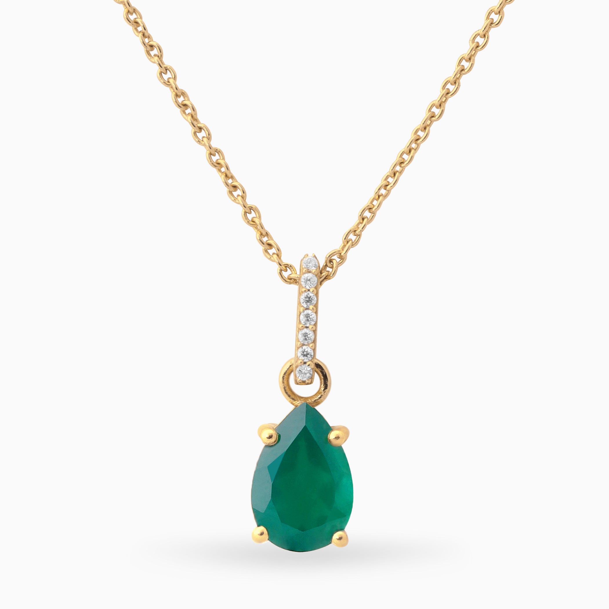 Green Onyx Necklace Serena - May Birthstone