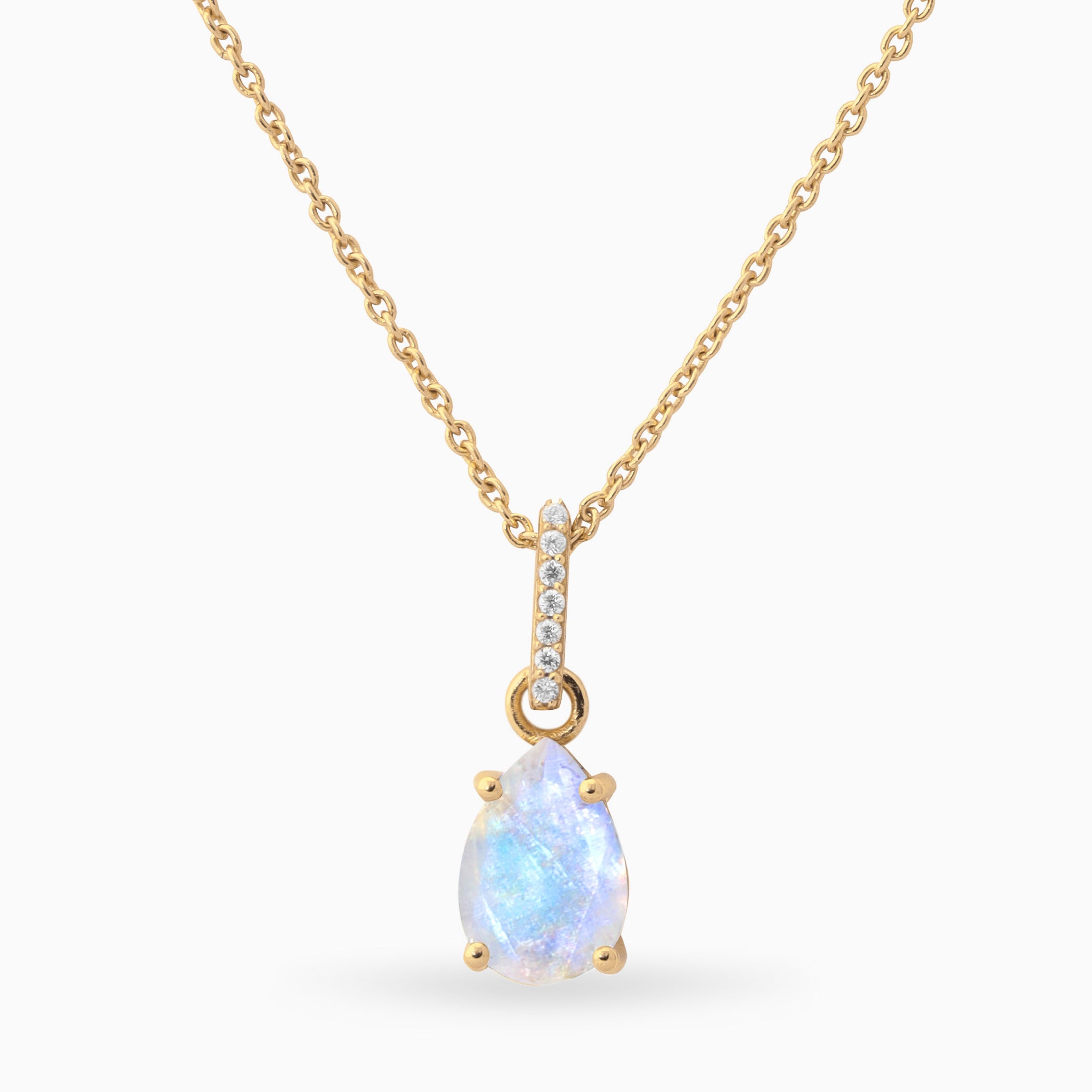 Rainbow Moonstone Necklace Serena - June Birthstone