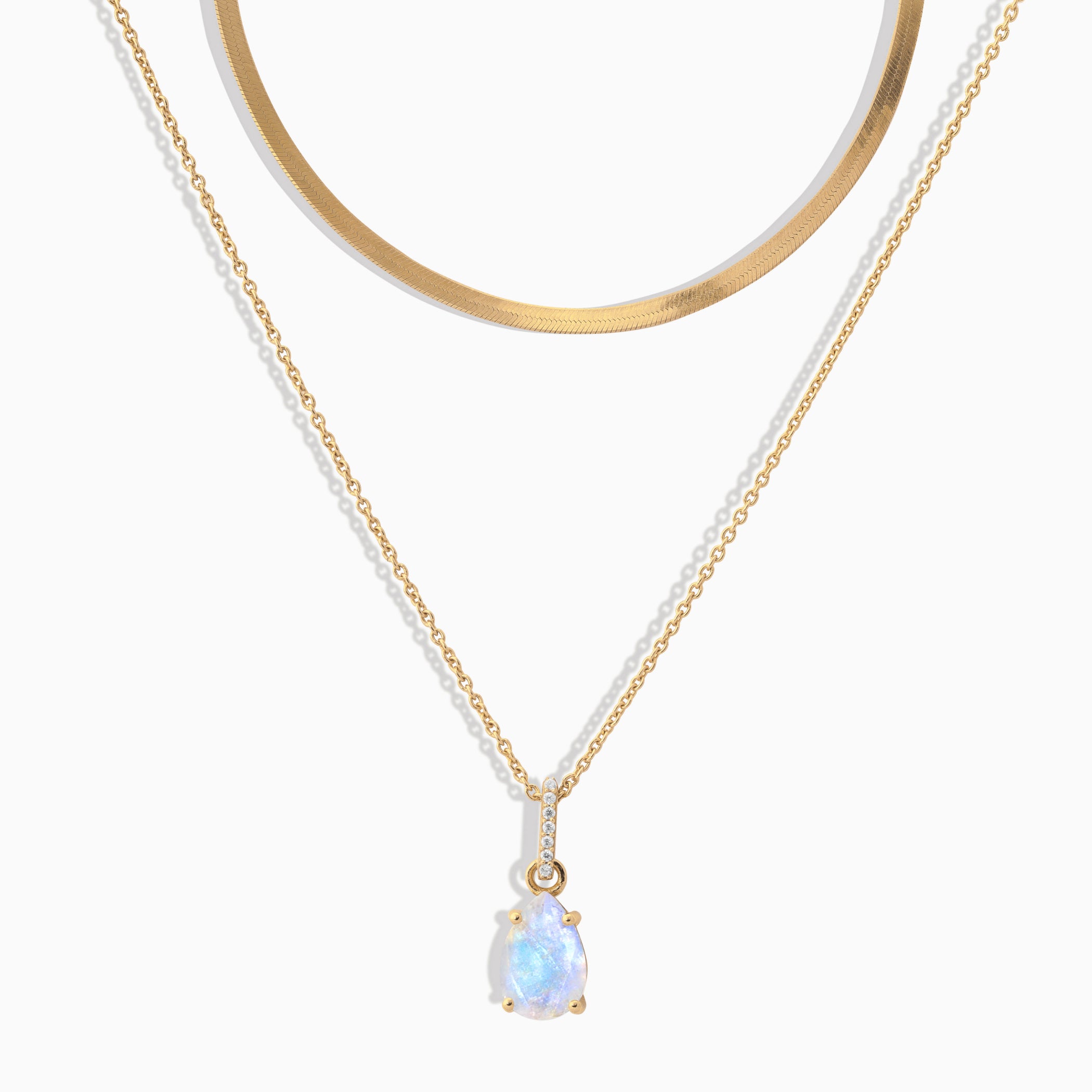 Serena Necklace & Luxe Nova Chain - June Birthstone