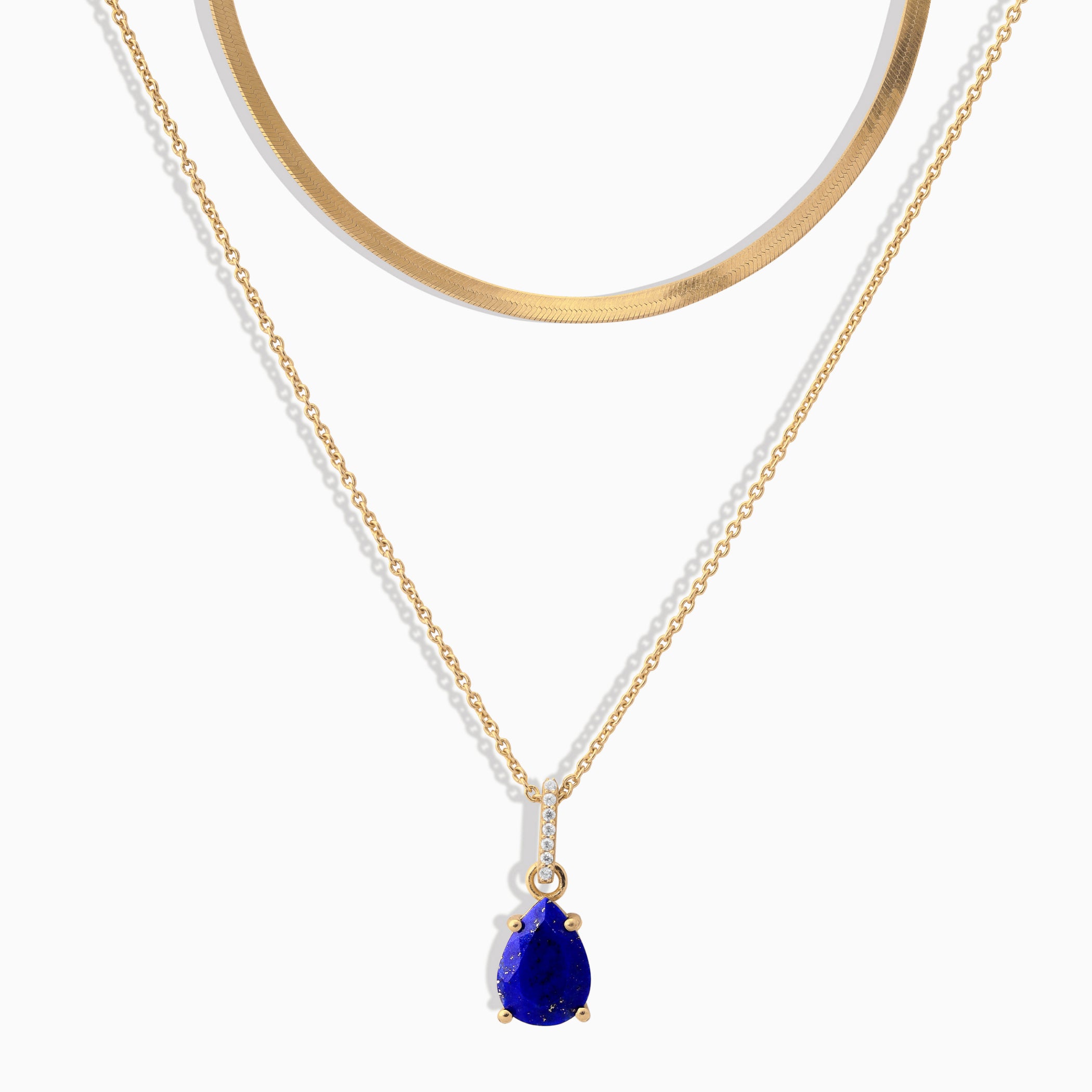 Serena Necklace & Luxe Nova Chain - September Birthstone