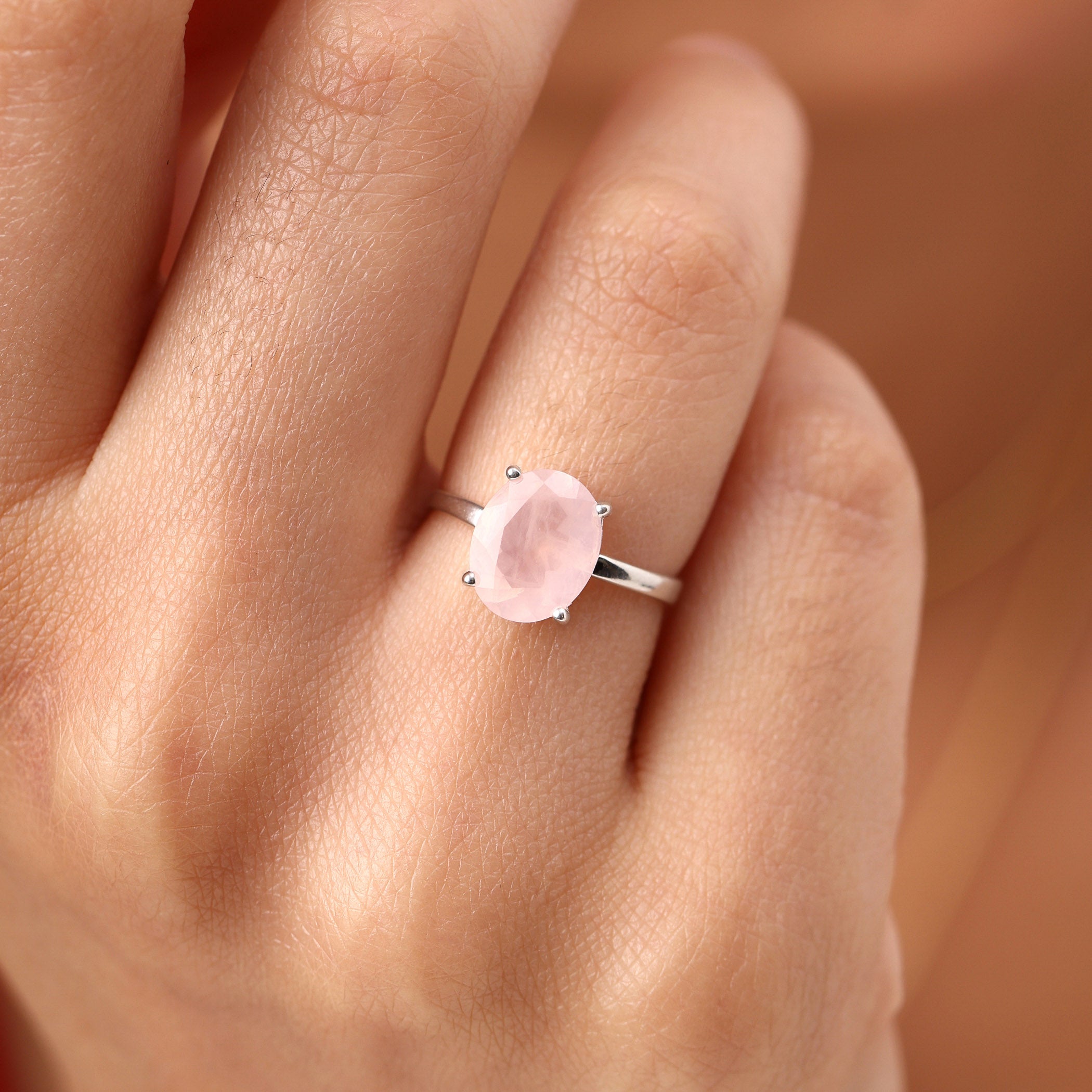 Rose Quartz Ring Fiona - January Birthstone