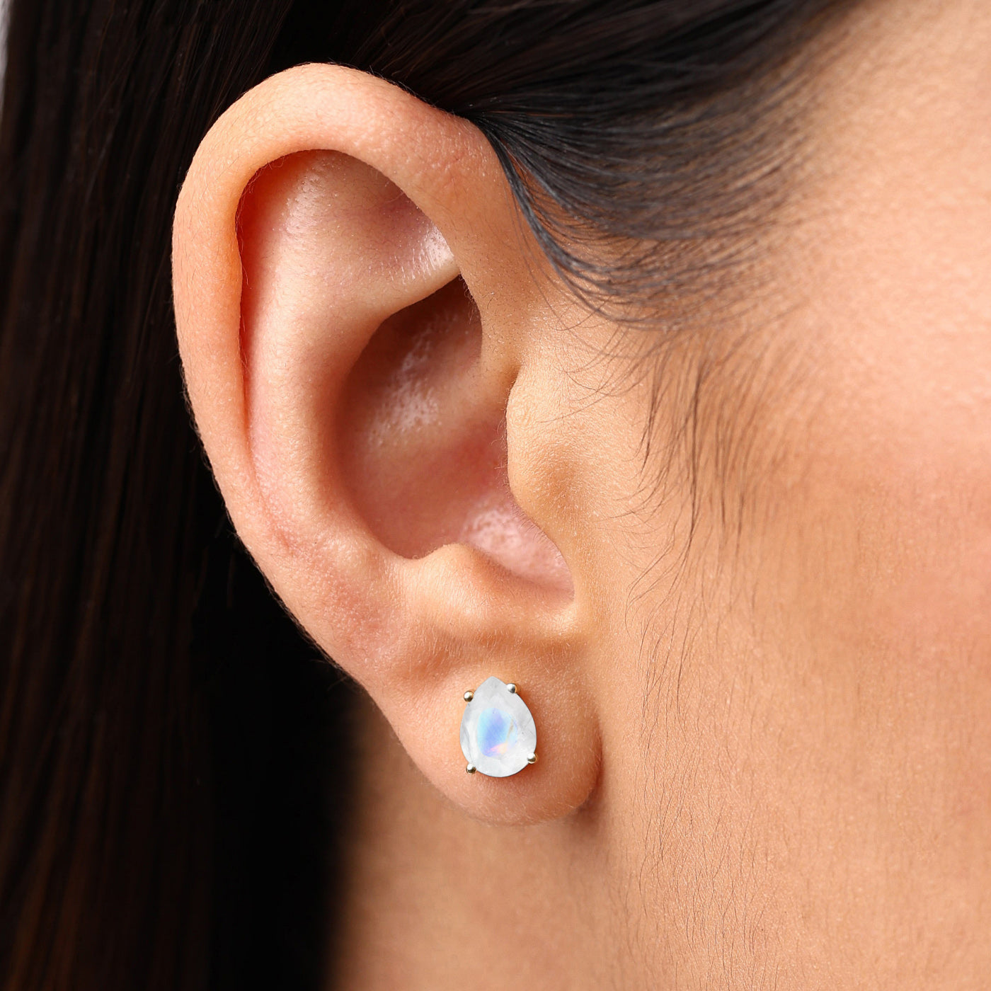 Rainbow Moonstone Studs Felicity - June Birthstone