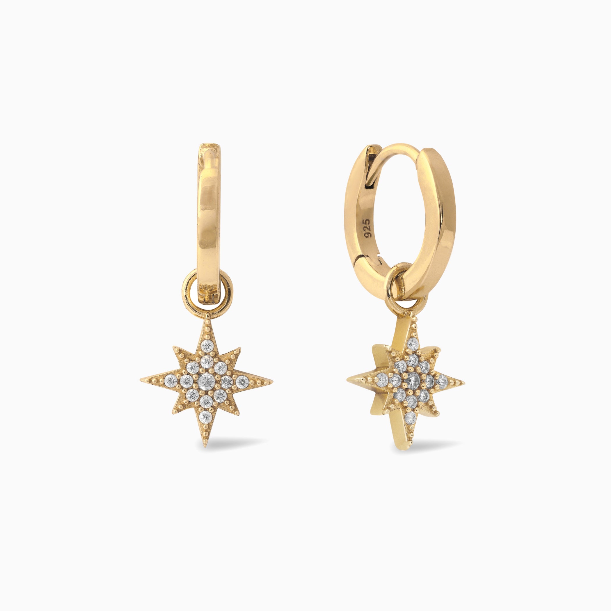 #charms_Classic Hoops + Star