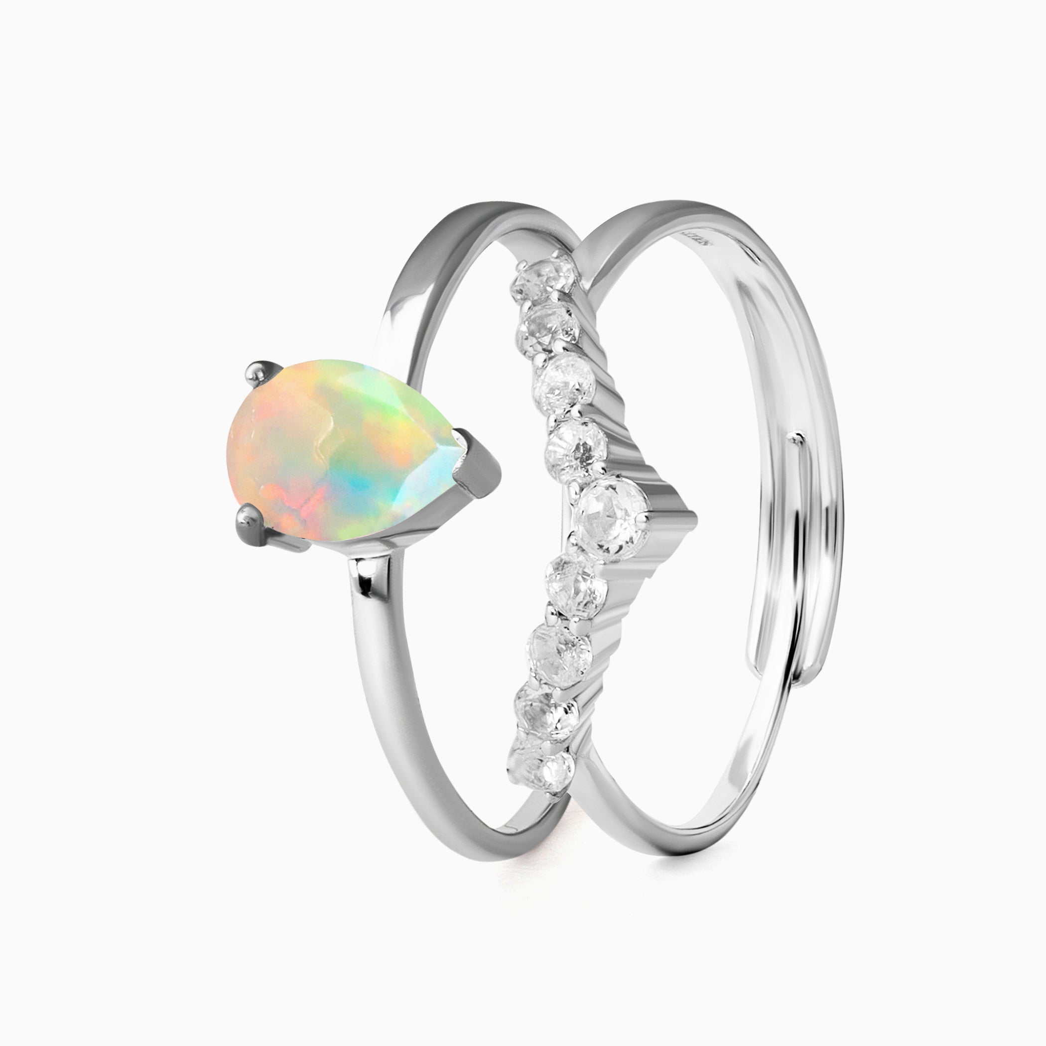 Nyla Ring & Vanessa Band Ring - October Birthstone