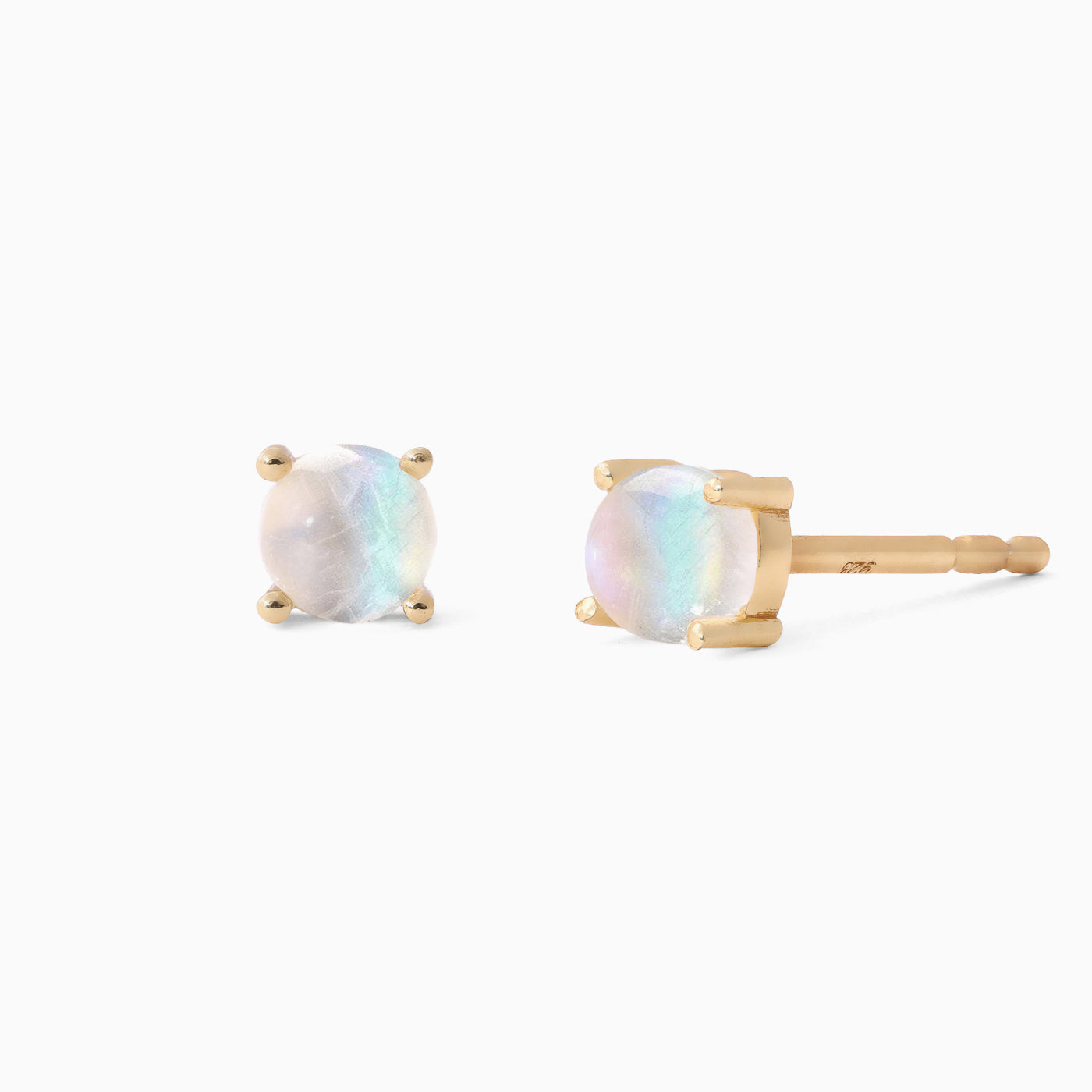 Rainbow Moonstone Studs Harley - June Birthstone